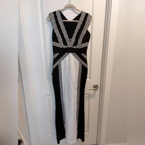 Fashion Nova  Black/White gown